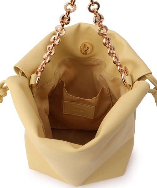 VIS（ビス）の「チェーンハンドル2WAY巾着バッグ（ハンドバッグ・レディース・ブラック/オフホワイト/イエロー系その他2・FREE）」の16枚目の写真