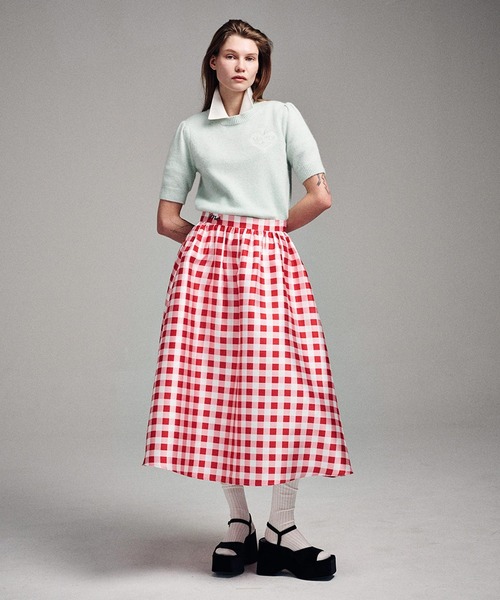 【Vince】 Ginghamミディスカート Vince Midi Skirt | Shopbop