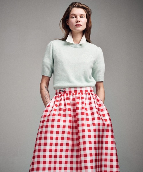 スカート VOLUME MINI SKIRT MICADO GINGHAM PLAID VOLUME MINI SKIRT MICADO GINGHAM PLAID Volume Midi Skirt MICADO