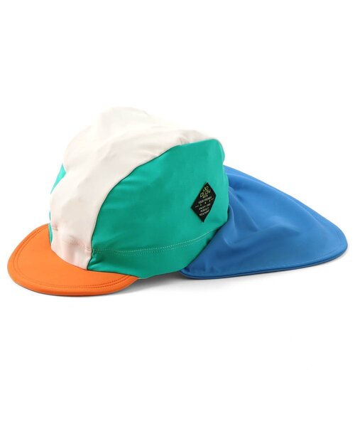BREEZE(ブリーズ)の「【UVカット】日よけ付きスイムキャップ(スイムグッズ・キッズ・ターコイズブルー/オレンジ/レインボー・50/56)」の10枚目の写真