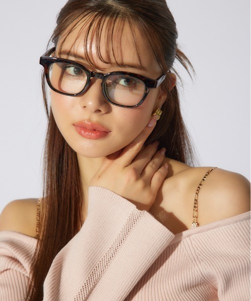 rienda（リエンダ）の「ベーシックウェリントンアイウェア 眼鏡 サングラス（メガネ・レディース・クリア/ブラック/ベージュ・FREE）」の3枚目の写真