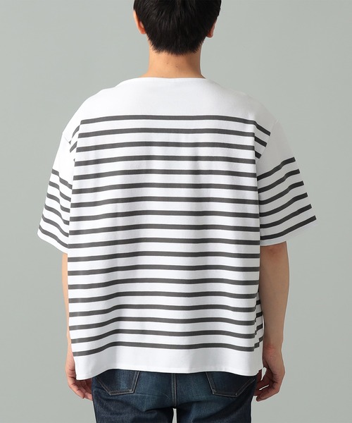 ORCIVAL(オーシバル)の「ORCIVAL / ボートネック ショートスリーブ プルオーバー(Tシャツ/カットソー・メンズ・サックスブルー/ライトグレー/ブルー・3/4)」の19枚目の写真