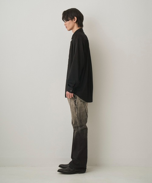 Juha（ユハ）の「HUSH GATHER L/S SHIRT（シャツ/ブラウス・メンズ・ホワイト/ボルドー/ブラック・3/4）」の10枚目の写真
