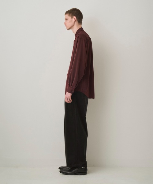 Juha（ユハ）の「HUSH GATHER L/S SHIRT（シャツ/ブラウス・メンズ・ホワイト/ボルドー/ブラック・3/4）」の14枚目の写真