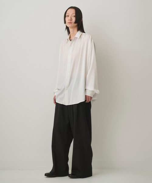Juha（ユハ）の「HUSH GATHER L/S SHIRT（シャツ/ブラウス・メンズ・ホワイト/ボルドー/ブラック・3/4）」の17枚目の写真