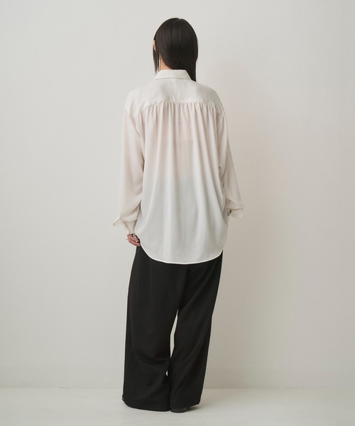 Juha（ユハ）の「HUSH GATHER L/S SHIRT（シャツ/ブラウス・メンズ・ホワイト/ボルドー/ブラック・3/4）」の19枚目の写真