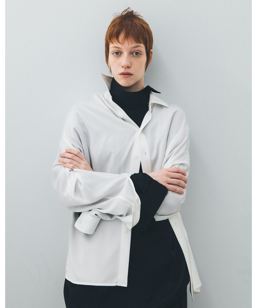 Juha（ユハ）の「HUSH GATHER L/S SHIRT（シャツ/ブラウス・メンズ・ホワイト/ボルドー/ブラック・3/4）」の8枚目の写真