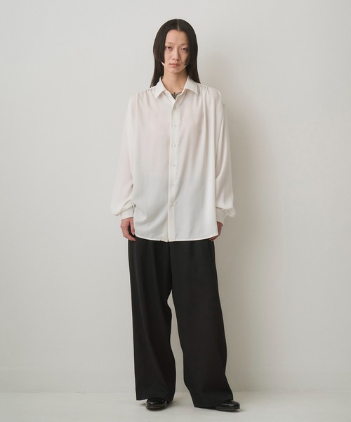 Juha（ユハ）の「HUSH GATHER L/S SHIRT（シャツ/ブラウス・メンズ・ホワイト/ボルドー/ブラック・3/4）」の16枚目の写真