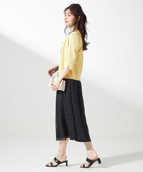 ANY SIS(エニィスィス)の「【接触冷感・UVカット・洗える】ハーフスリーブ カーディガン(カーディガン/ボレロ・レディース・ホワイト系/スカイブルー系9/ライトイエロー系/ネイビー系・4)」の16枚目の写真