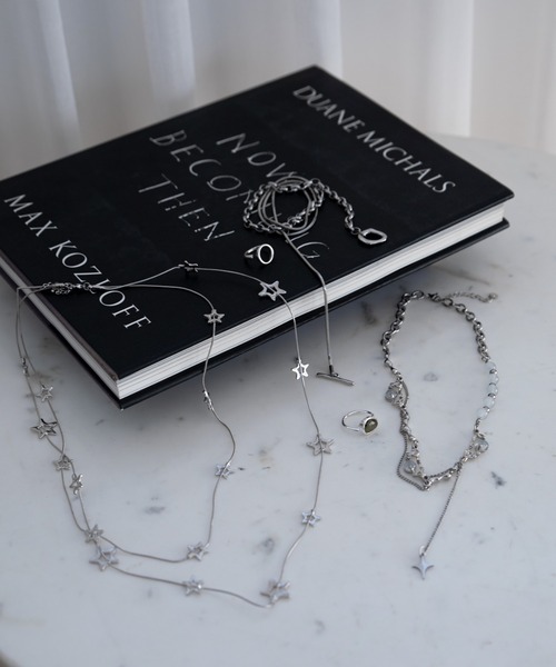 VACANCY(ヴァカンシー)の「シャイニースター2連ロングネックレス(ネックレス・レディース・シルバー・FREE)」の2枚目の写真