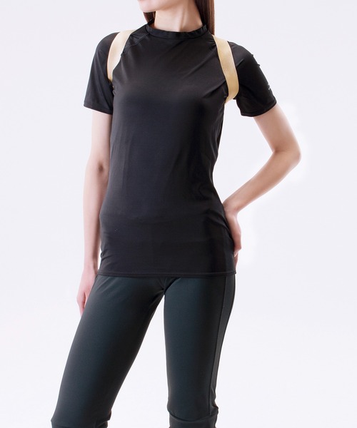 CALIFORNIA OUTFITTERS（カリフォルニア アウトフィッターズ）の「3B26 簡単装着 肩甲骨引き締め 男女兼用 薄型姿勢ベルト（インナーウェア/肌着・レディース・ブラック/ベージュ・ONESIZE）」の4枚目の写真