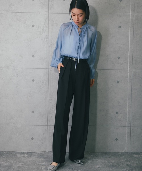 ANOTHER S(アナザーエス)の「ベルト付きスラックス(スラックス・レディース・ブラック/アイボリー・S/M/L)」の10枚目の写真