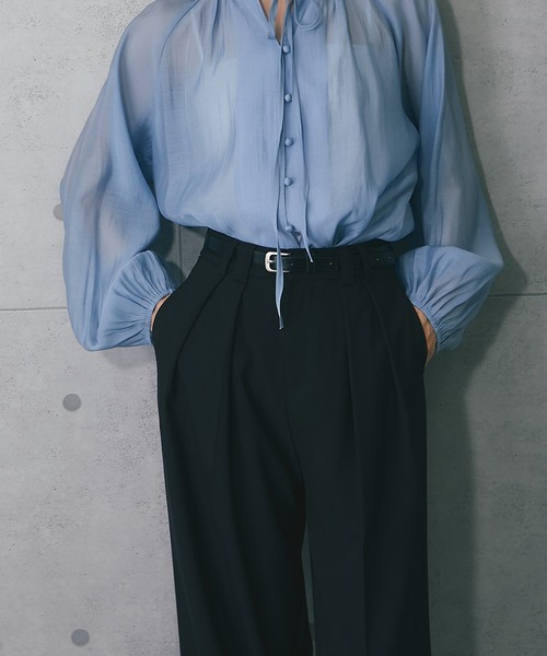 ANOTHER S(アナザーエス)の「ベルト付きスラックス(スラックス・レディース・ブラック/アイボリー・S/M/L)」の11枚目の写真