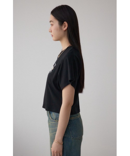 AZUL by moussy(アズールバイマウジー)の「ジュエリーアソートプリントTシャツ(Tシャツ/カットソー・レディース・ブラック/ライトピンク/ホワイト・FREE)」の17枚目の写真
