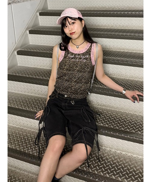 jouetie(ジュエティ)の「レースラインストーンログタンクブラトップ(タンクトップ・レディース・その他2/レッド/ブラウン/ブラック/オフホワイト・MEDIUM)」の7枚目の写真