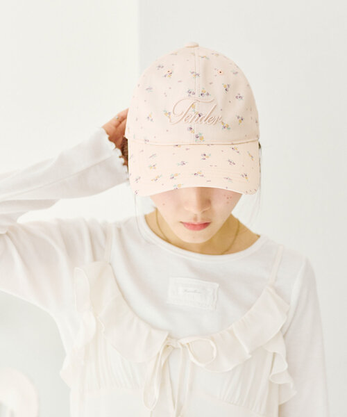 w closet（ダブルクローゼット）の「フラワーキャップ（キャップ・レディース・ピンク/アイボリー・FREE）」の2枚目の写真