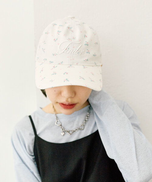 w closet（ダブルクローゼット）の「フラワーキャップ（キャップ・レディース・ピンク/アイボリー・FREE）」の3枚目の写真