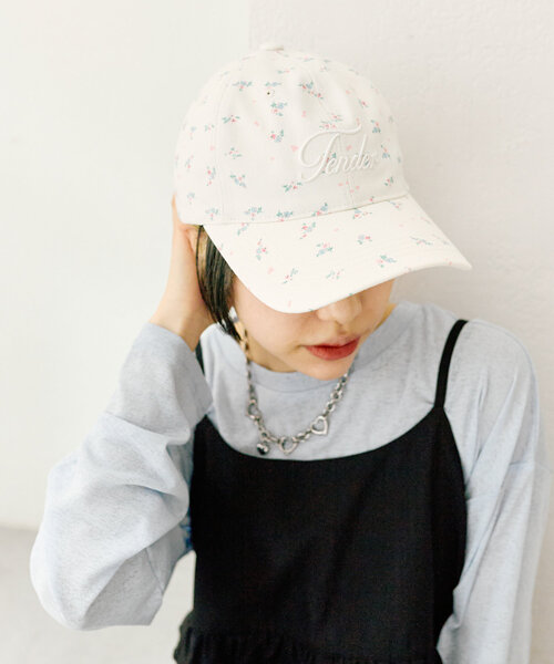 w closet（ダブルクローゼット）の「フラワーキャップ（キャップ・レディース・ピンク/アイボリー・FREE）」の4枚目の写真