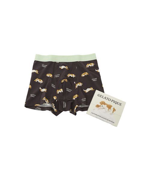 ジェラートピケオム　HOMME フレンチブルドッグ柄ボクサーパンツ　下着　未開封 HOMME】フレンチブルドッグ柄ボクサーパンツ | gelato pique
