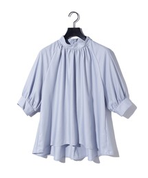 MIDIUMISOLID（ミディウミソリッド）の「MIDIUMISOLID for Ladies ハイネックギャザーブラウス（シャツ/ブラウス・レディース）」