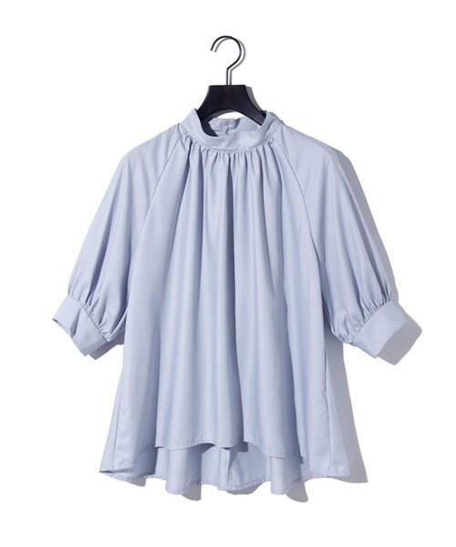 MIDIUMISOLID ブラウス MIDIUMISOLID ブラウス シャツ for Ladies オープンカラーレース