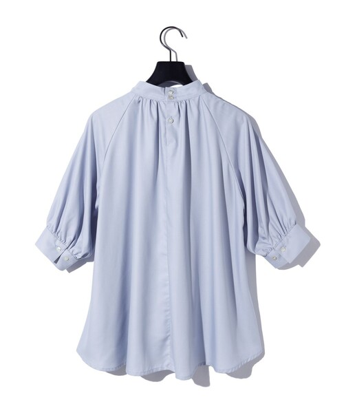 セール】MIDIUMISOLID for Ladies ハイネックギャザーブラウス