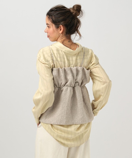 BAYFLOW（ベイフロー）の「フクレジャガードキャミビスチェ（キャミソール・レディース・ブラウン/グレイッシュベージュ/ブラック・FREE）」の17枚目の写真