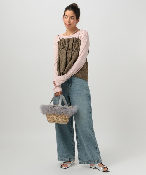 BAYFLOW（ベイフロー）の「フクレジャガードキャミビスチェ（キャミソール・レディース・ブラウン/グレイッシュベージュ/ブラック・FREE）」の20枚目の写真