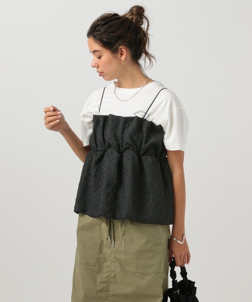 BAYFLOW（ベイフロー）の「フクレジャガードキャミビスチェ（キャミソール・レディース・ブラウン/グレイッシュベージュ/ブラック・FREE）」の14枚目の写真