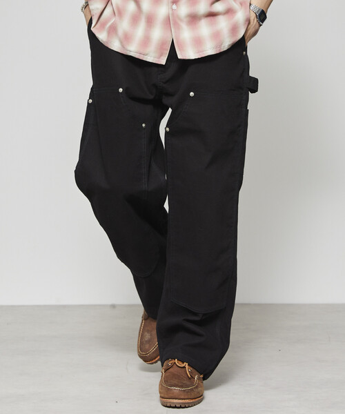 Firsthand（ファーストハンド）の「Firsthand/ファーストハンド ライトダックダブルニーペインターパンツ（その他パンツ・メンズ・ベージュ/ブラック・L/M）」の4枚目の写真