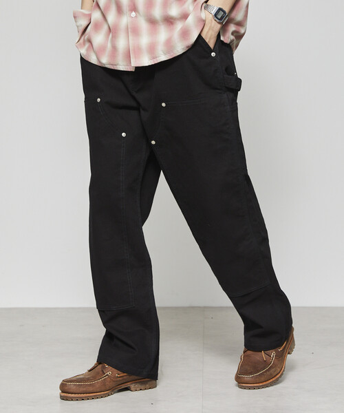 Firsthand（ファーストハンド）の「Firsthand/ファーストハンド ライトダックダブルニーペインターパンツ（その他パンツ・メンズ・ベージュ/ブラック・L/M）」の5枚目の写真