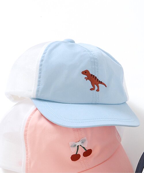 apres les cours(アプレレクール)の「バラエティメッシュキャップ(キャップ・キッズ・ネイビー/ピンク/アイボリー/サックスブルー・50/54/58)」の3枚目の写真
