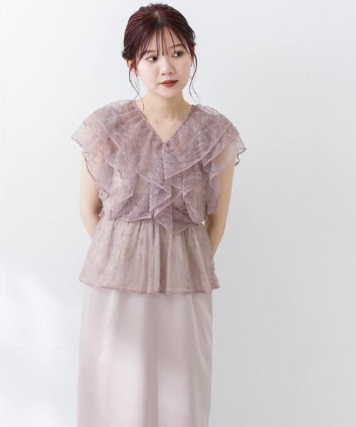 アーバンリサーチ ロッソ（URBAN RESEARCH ROSSO）/kaene　レースフリルドッキングドレス セール】kaene レースフリルドッキングドレス（ワンピース）｜URBAN