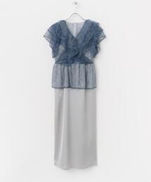 kaene レースフリルドッキングドレス