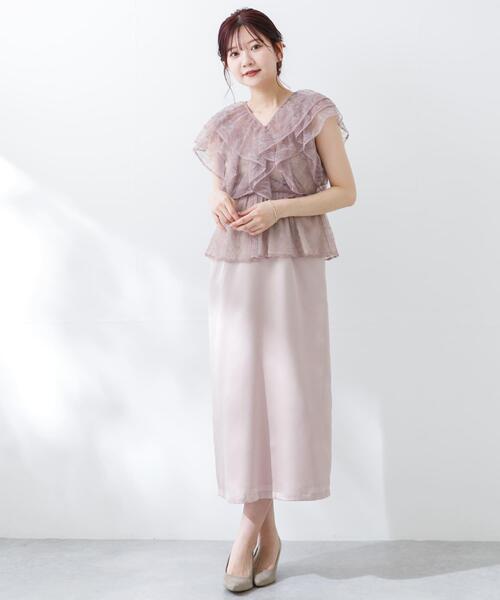 URBAN RESEARCH ROSSO WOMEN(アーバンリサーチ ロッソ)の「kaene レースフリルドッキングドレス(ワンピース・レディース・ラベンダー/ライトブルー・36)」の11枚目の写真
