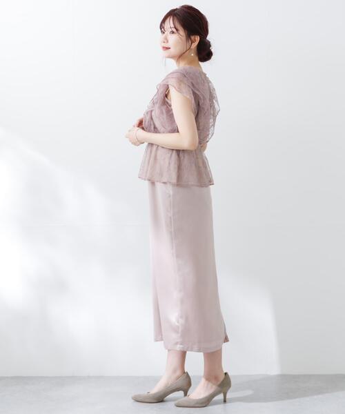 URBAN RESEARCH ROSSO WOMEN(アーバンリサーチ ロッソ)の「kaene レースフリルドッキングドレス(ワンピース・レディース・ラベンダー/ライトブルー・36)」の12枚目の写真