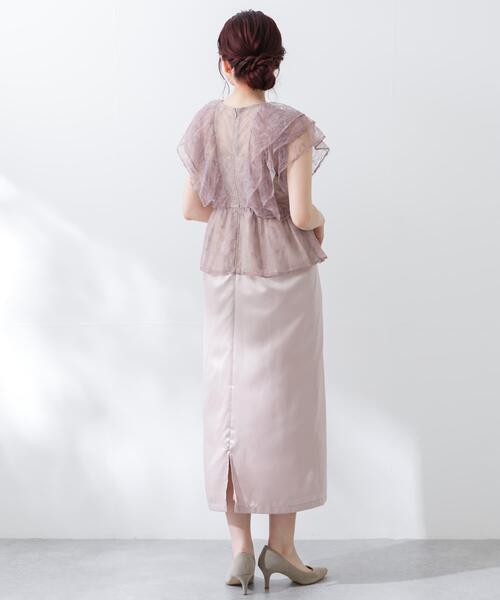 URBAN RESEARCH ROSSO WOMEN(アーバンリサーチ ロッソ)の「kaene レースフリルドッキングドレス(ワンピース・レディース・ラベンダー/ライトブルー・36)」の13枚目の写真