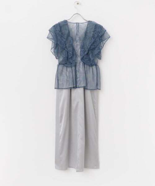 URBAN RESEARCH ROSSO WOMEN(アーバンリサーチ ロッソ)の「kaene レースフリルドッキングドレス(ワンピース・レディース・ラベンダー/ライトブルー・36)」の17枚目の写真