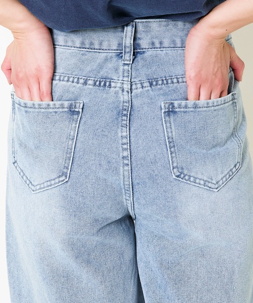 GORGE（ゴージ）の「《シアーレース×肌見せ》レディース ワイドデニムパンツ 春夏秋（デニムパンツ・レディース・ブルー/ダークブルー・S/M）」の18枚目の写真