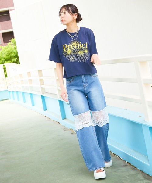 GORGE（ゴージ）の「《シアーレース×肌見せ》レディース ワイドデニムパンツ 春夏秋（デニムパンツ・レディース・ブルー/ダークブルー・S/M）」の20枚目の写真