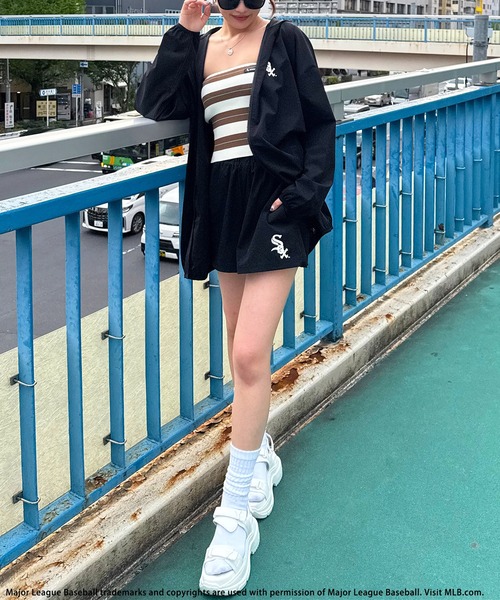 【美品】BTTF／【MLB】ラインロゴセットアップ MLB】ワンポイントロゴラッシュガードセットアップ BACK TO THE