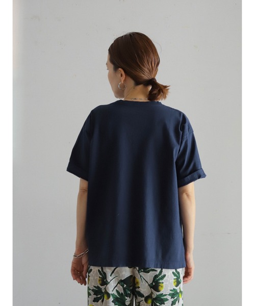 FIL DE FER（フィルデフェール）の「フレンチフレーズPT　半袖TEE（Tシャツ/カットソー・レディース・パープル/ネイビー/ホワイト・FREE）」の13枚目の写真