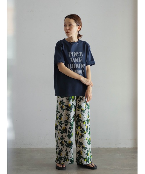 FIL DE FER（フィルデフェール）の「フレンチフレーズPT　半袖TEE（Tシャツ/カットソー・レディース・パープル/ネイビー/ホワイト・FREE）」の17枚目の写真