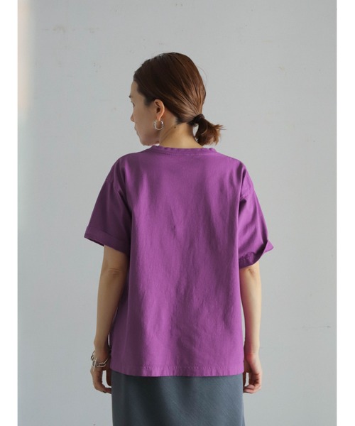 FIL DE FER（フィルデフェール）の「フレンチフレーズPT　半袖TEE（Tシャツ/カットソー・レディース・パープル/ネイビー/ホワイト・FREE）」の5枚目の写真