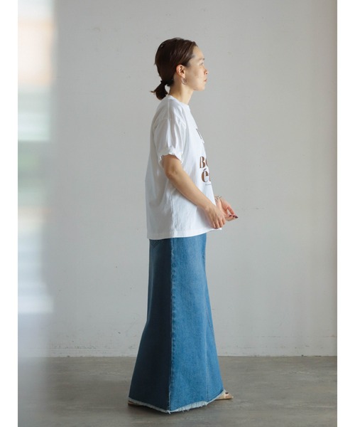 FIL DE FER（フィルデフェール）の「フレンチフレーズPT　半袖TEE（Tシャツ/カットソー・レディース・パープル/ネイビー/ホワイト・FREE）」の22枚目の写真