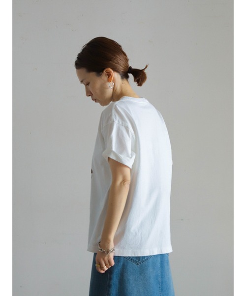 FIL DE FER（フィルデフェール）の「フレンチフレーズPT　半袖TEE（Tシャツ/カットソー・レディース・パープル/ネイビー/ホワイト・FREE）」の19枚目の写真