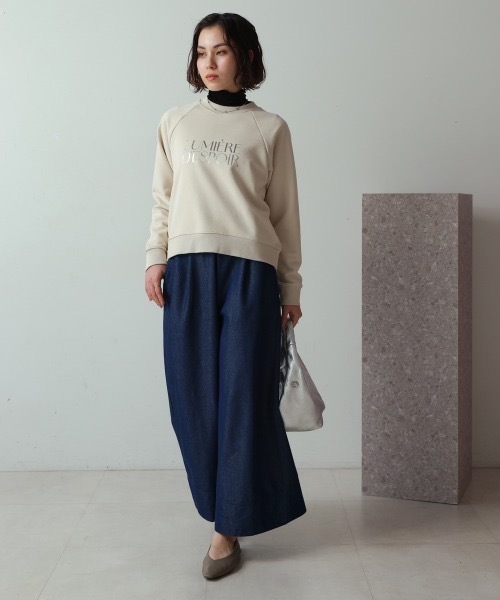 Bou Jeloud(ブージュルード)の「ライトデニムフレアパンツ(デニムパンツ・レディース・ブルー/インディゴブルー・MEDIUM)」の8枚目の写真