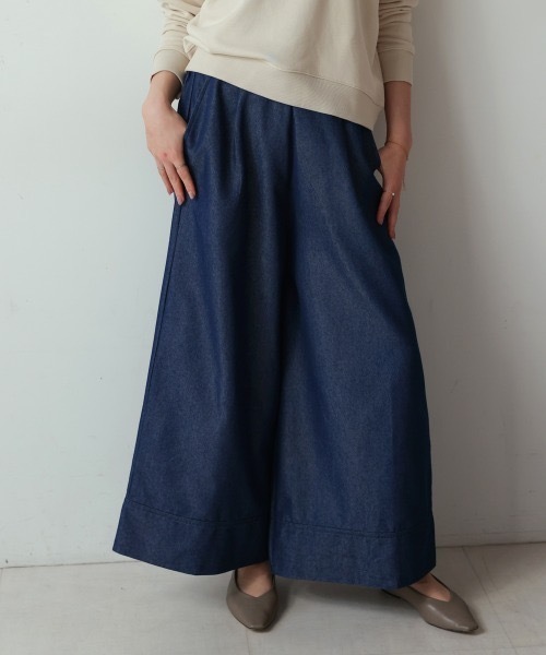 Bou Jeloud(ブージュルード)の「ライトデニムフレアパンツ(デニムパンツ・レディース・ブルー/インディゴブルー・MEDIUM)」の9枚目の写真