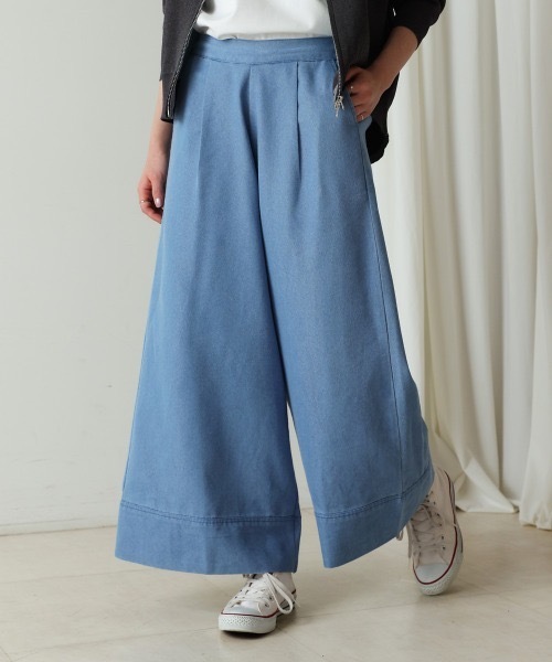 Bou Jeloud(ブージュルード)の「ライトデニムフレアパンツ(デニムパンツ・レディース・ブルー/インディゴブルー・MEDIUM)」の20枚目の写真
