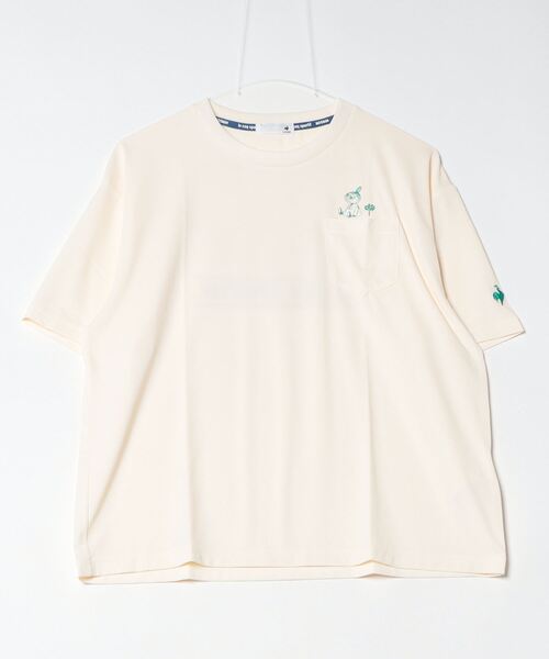 le coq sportif(ルコックスポルティフ)の「ルコックスポルティフ 接触冷感ボックスTシャツ(Tシャツ/カットソー・レディース・ブルー/ネイビー/オフホワイト・M/L)」の2枚目の写真